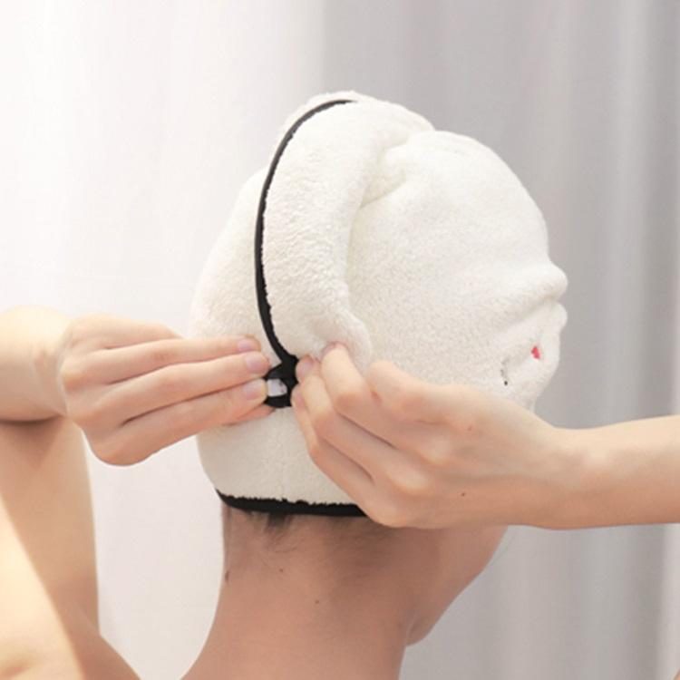 Khăn quấn ủ tóc lau khô siêu tốc có nút cài tiện lợi