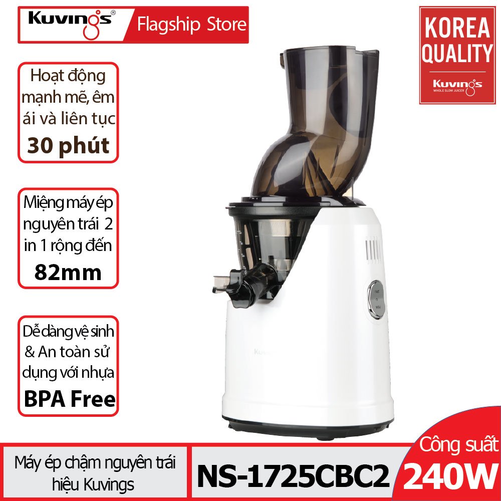 Máy ép chậm Kuvings NS-1725CBC2 Màu trắng - Hàng chính hãng