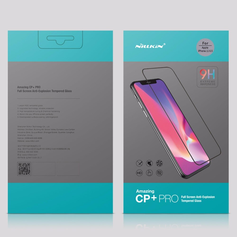 Miếng dán cường lực 3D full màn hình cho iPhone 11 Pro Max / iPhone Xs Max hiệu Nillkin Amazing CP+ Pro - Hàng chính hãng