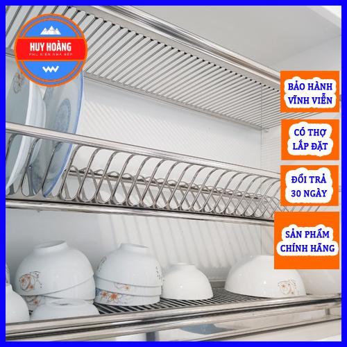 Giá Úp Bát Đĩa Chữ V 2, 3 Tầng INOX 304 Nan Dẹt Chính Hãng