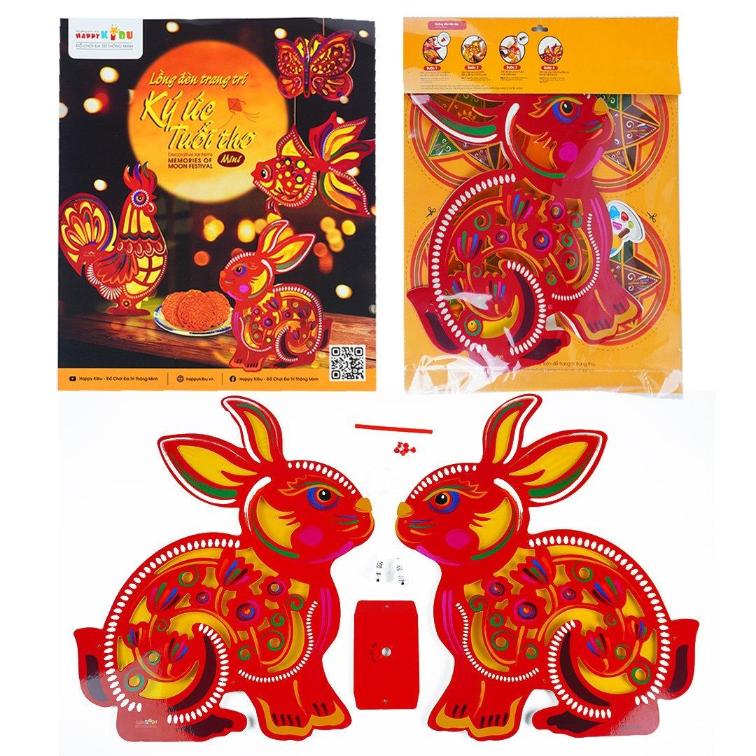 Lồng Đèn Trang Trí - Ký Ức Tuổi Thơ - Hình Thỏ - Happy Kibu KB00124-003