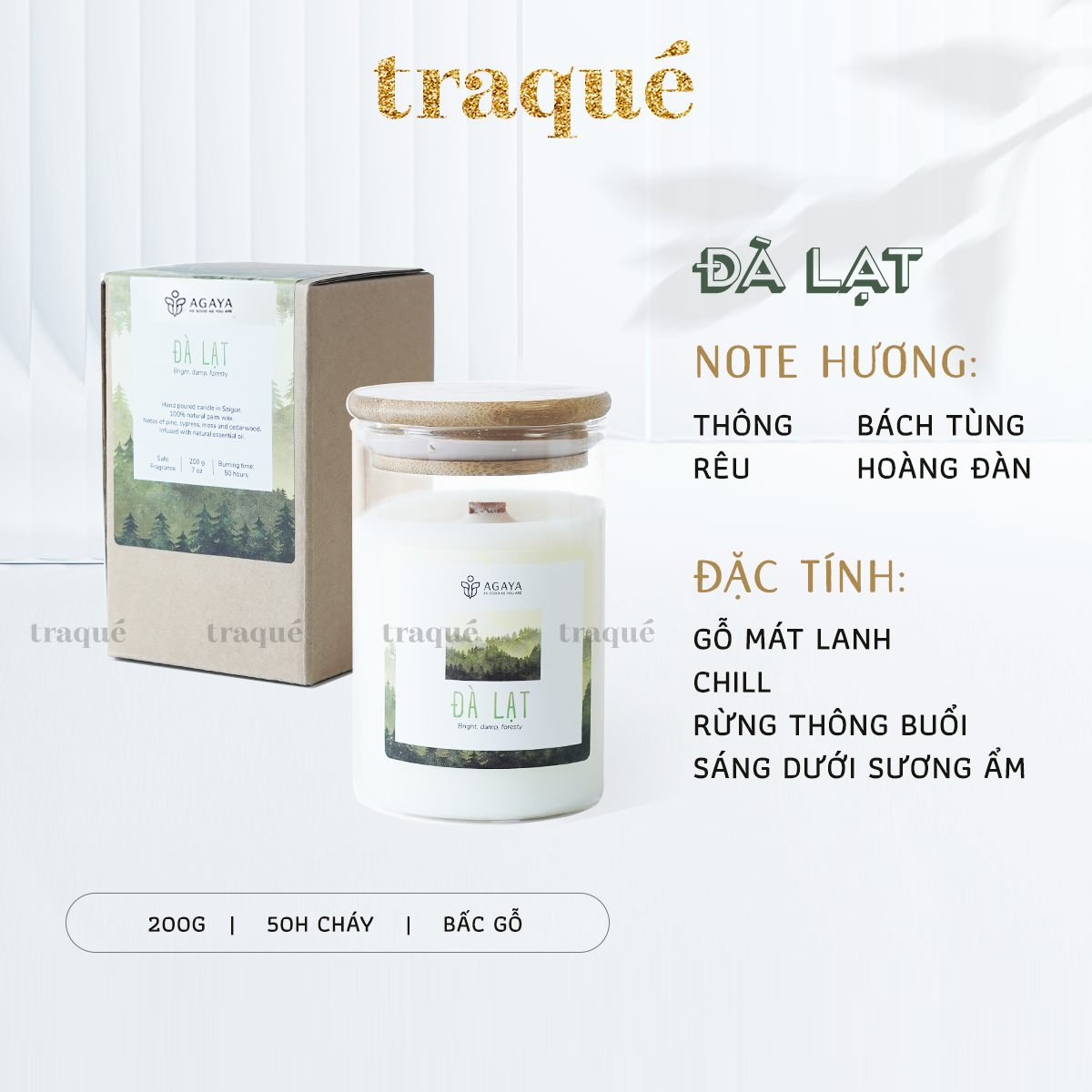 Nến thơm tinh dầu cao cấp không khói an toàn Candle Cup - ĐÀ LẠT - M - 200G