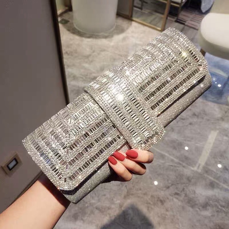 Clutch dự tiệc sequin đính đá sang cực