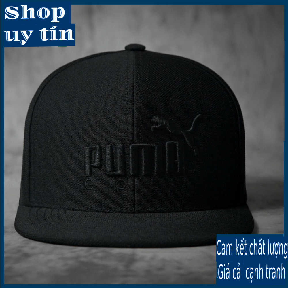 Freeship - MŨ NÓN KẾT LƯỠI TRAI SNAPBACK PM GOLF THỜI TRANG NAM NỮ CAO CẤP - màu đen