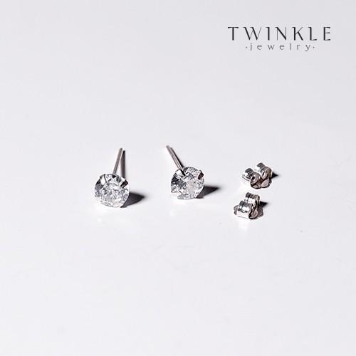 Khuyên Tai Bạc Twinkle Jewelry Diamond 3.5 mm BT0003