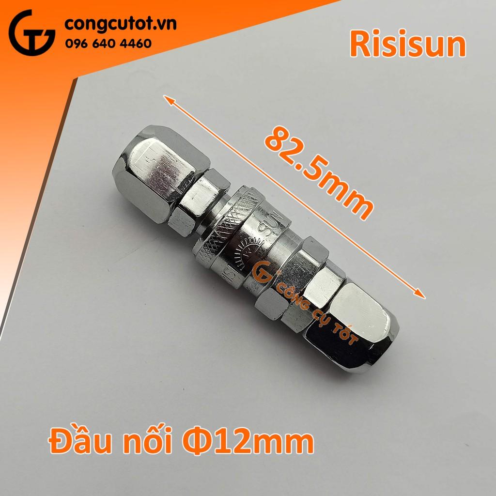 Bộ đầu nối dây hơi phi 12 xiết dây nhanh