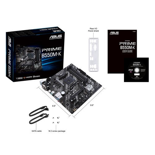 Bo mạch chủ AMD Mainboard ASUS PRIME B550M-K AM4 - Hàng Chính Hãng