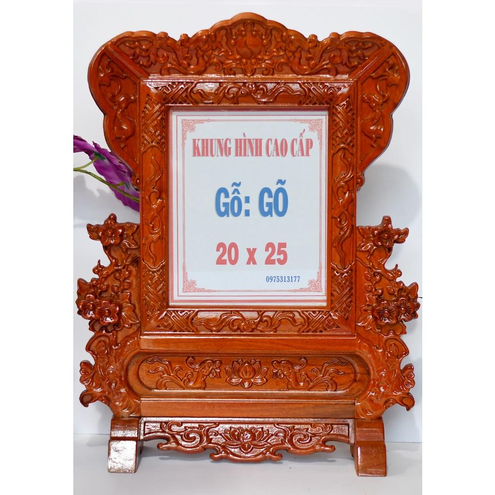 KHUNG HÌNH ẢNH THỜ GỖ GÕ 20 X 25 (01)