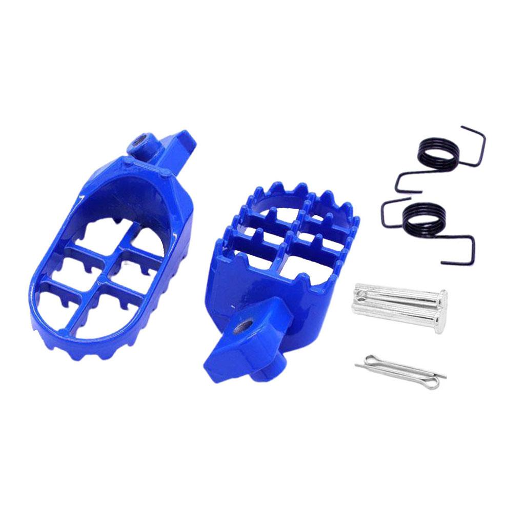 Blue Foot Pegs Rests Pedals for Yamaha PW50 PW80 for Honda XR50 XR70 Dirt Bike