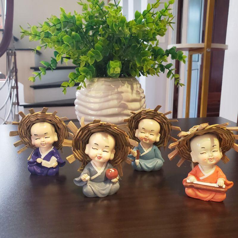 Bộ tượng 4 chú tiểu hồn nhiên vui tươi