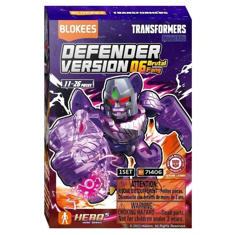 Đồ Chơi Blindbox Lắp Ráp Mô Hình Transformers - Defender Version 06 - Brutal Fang - Blokees ET56