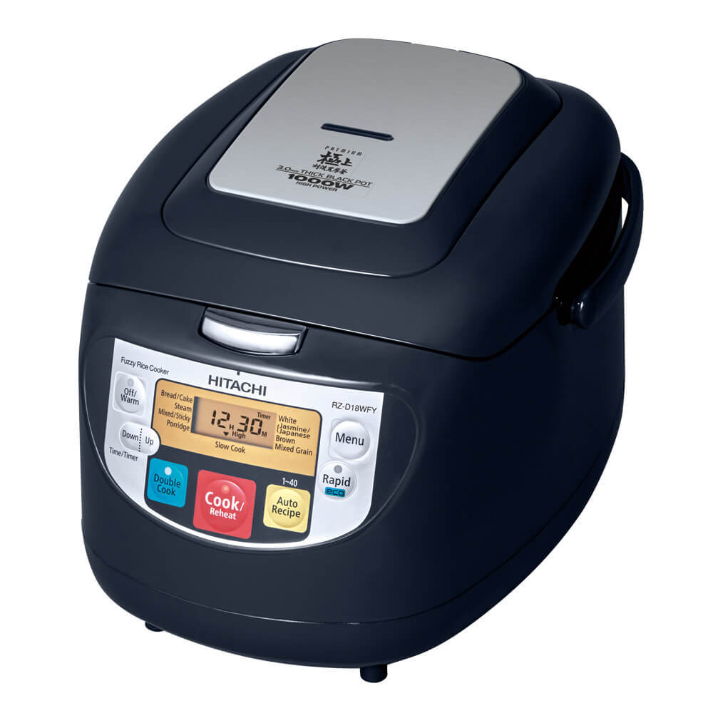 Nồi cơm điện tử 1.8 lít Hitachi RZ-D18WFY (BK) công nghệ Double Cook, sản xuất Thái Lan - Hàng chính hãng