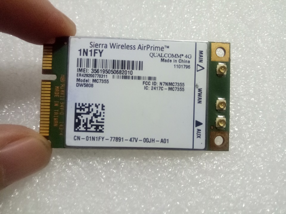 Card wwan 4G 4G DW5808 MC7355 (1N1FY) dùng cho laptop Dell