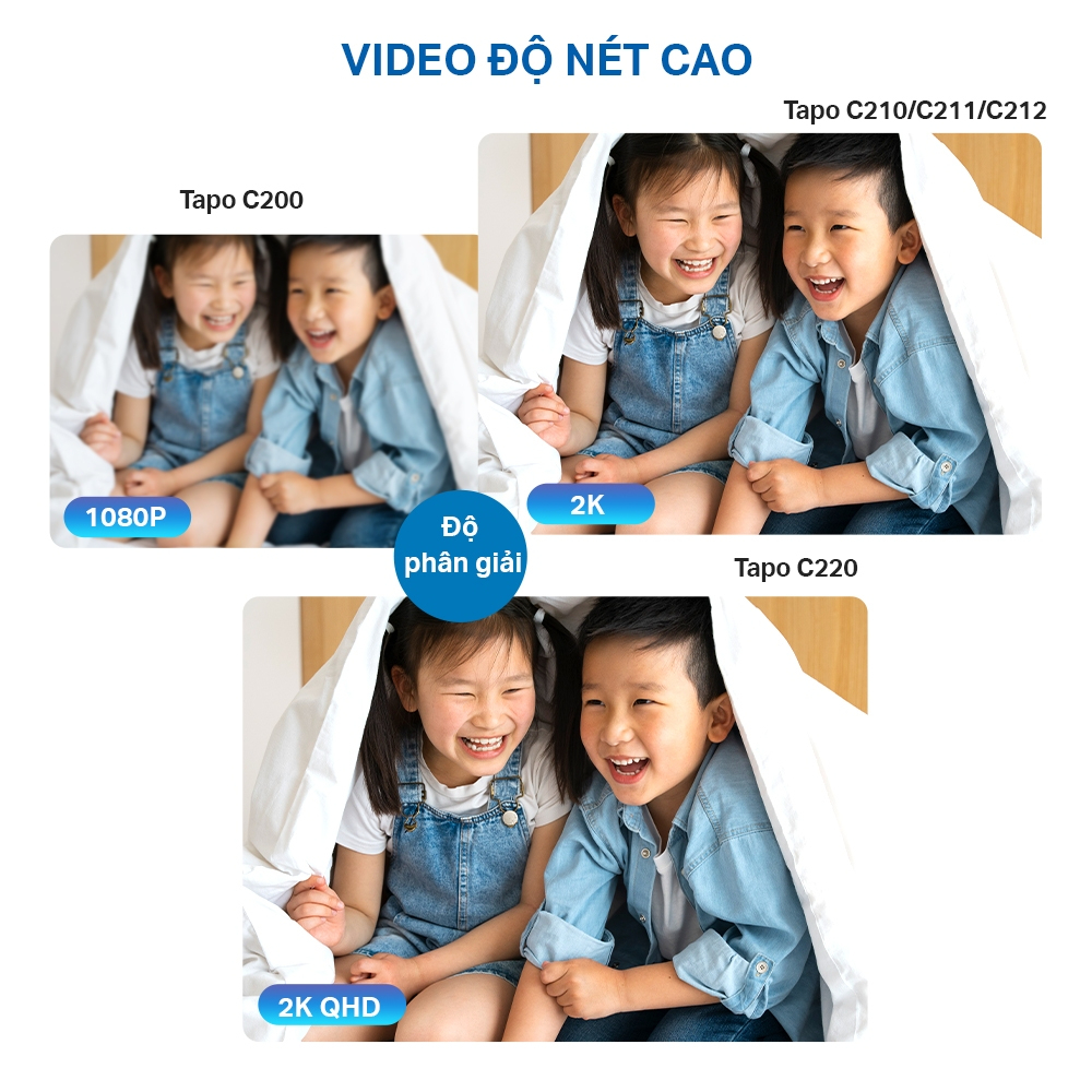 Camera Wifi TP-Link Tapo C200/ TC71/ C211/ C212/ C220 - Trong nhà, Quay quét 360 độ - HÀNG CHÍNH HÃNG