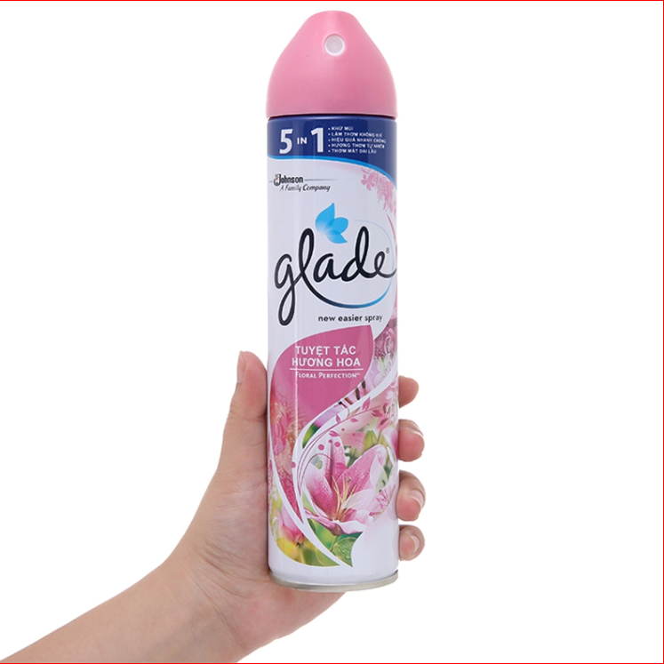 Bộ đôi Xịt thơm phòng GLADE  Hương Cỏ Hoa 280ml x2