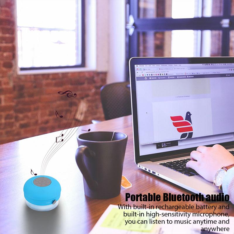 Loa Bluetooth Mini Chống Nước Không Dây Loa Siêu Trầm Hộp Âm Thanh Cho Phòng Tắm Nhà Tắm Loa Thông Minh Di Động Trên Văn Phòng Xe Hơi Ngoài Trời Color: Yellow