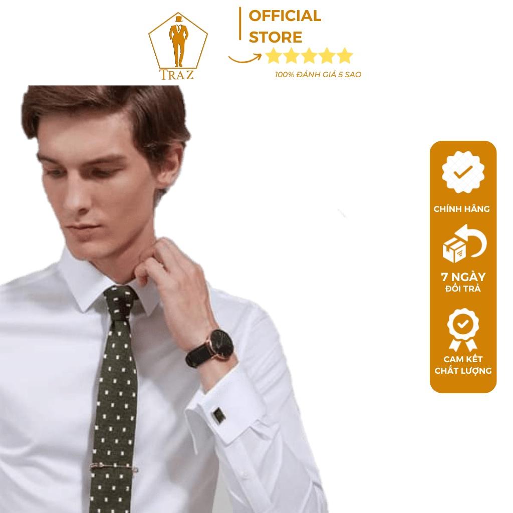 Áo sơ mi TRAZ măng séc nam, cufflink cao cấp chống nhăn thấm hút mồ hôi