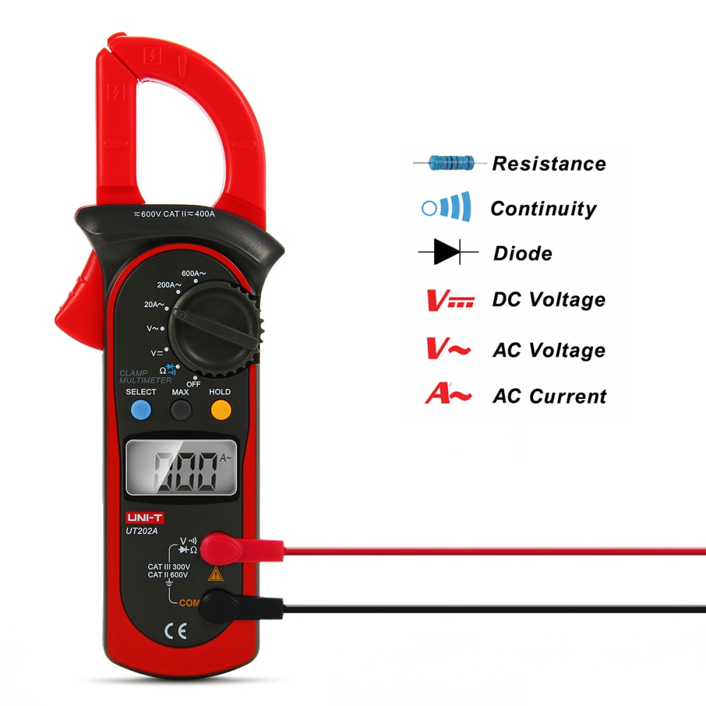 Ampe kìm Uni-t ut 200a  ampe kìm đo điện xoay chiều