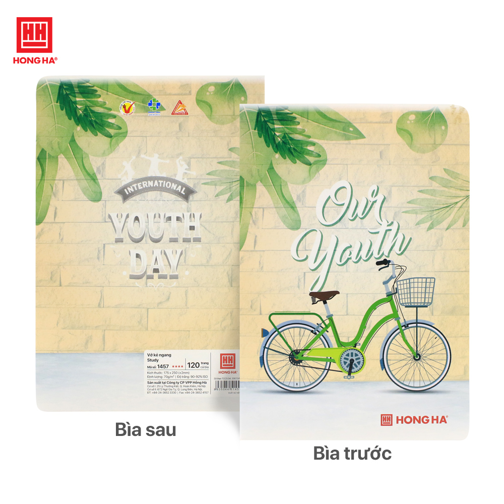 Vở kẻ ngang 120 trang Hồng Hà Study Our Youth định lượng 70gsm - 1457