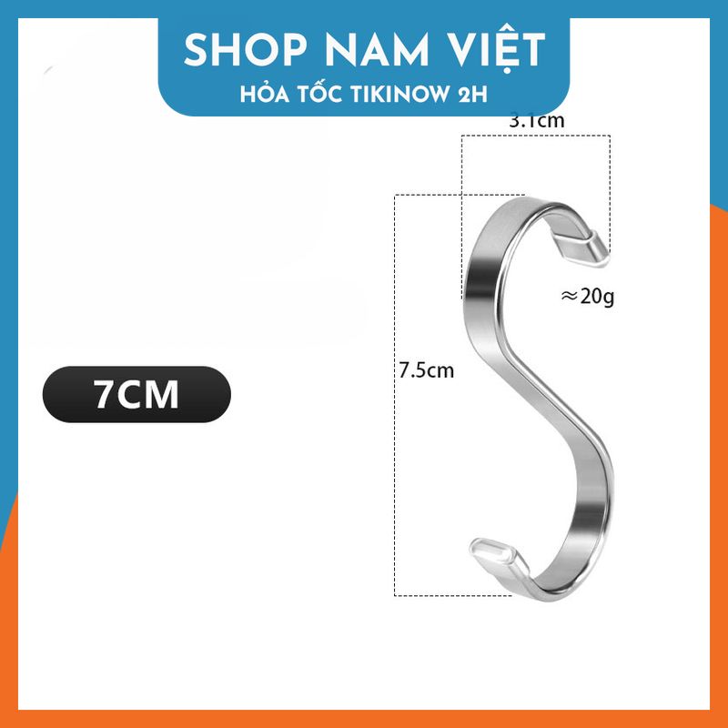 Hình ảnh Móc Chữ S Dẹp INOX Chắc Chắn