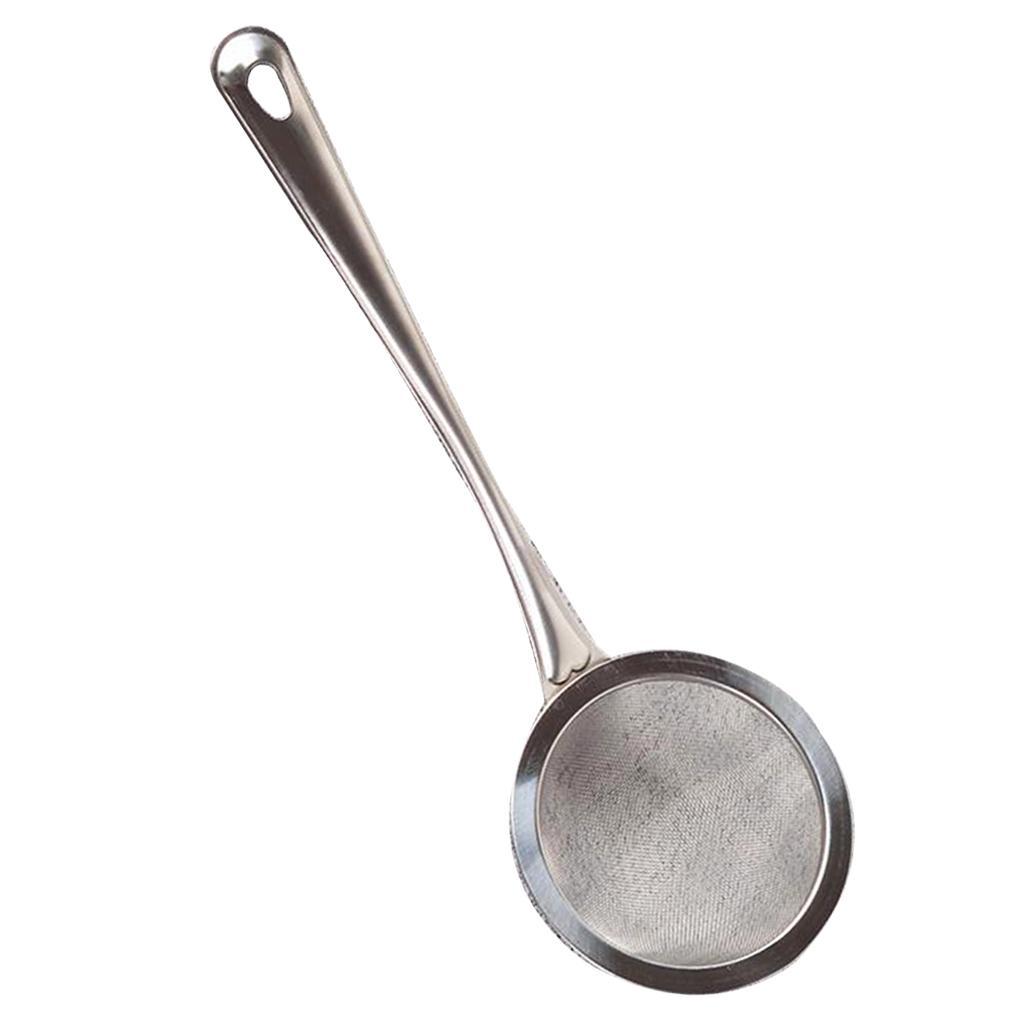 Stainless Fine Mesh Oil Skimmer Spoon Food Strainer Sieve Colander 8cm