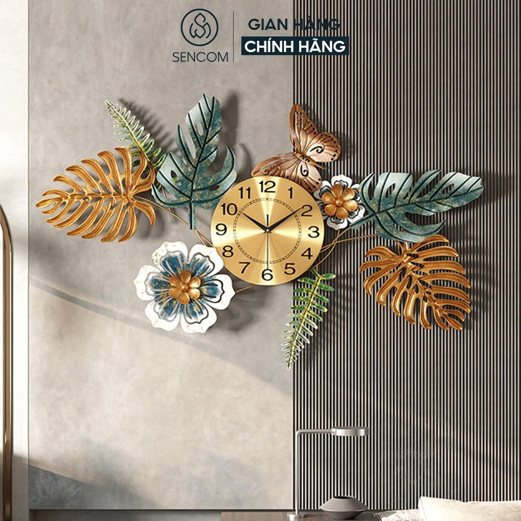 Đồng hồ treo tường nghệ thuật SENCOM thiết kế phong cách Bắc Âu decor trang trí nhà cửa mã 2236
