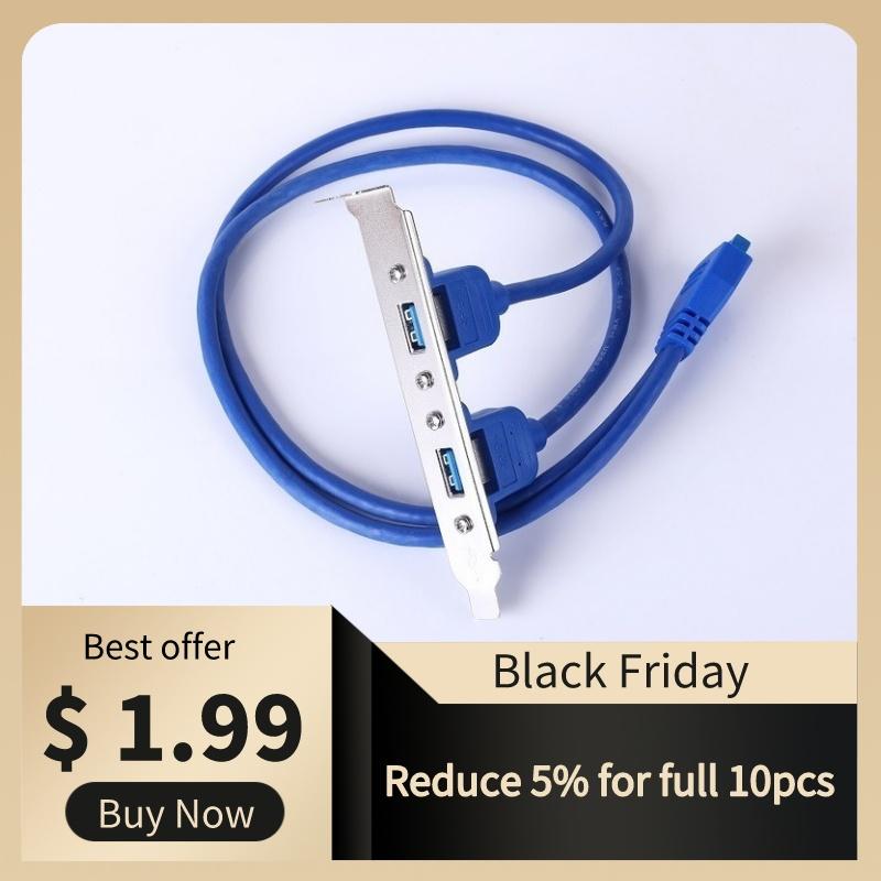 Mới 1 Kích Thước Đầy Đủ Giá Đỡ Bo Mạch Chủ 20pin Sang USB 3.0 Nữ Mặt Sau Đầu Kết Nối Cáp Có Khe Cắm PCI Đĩa