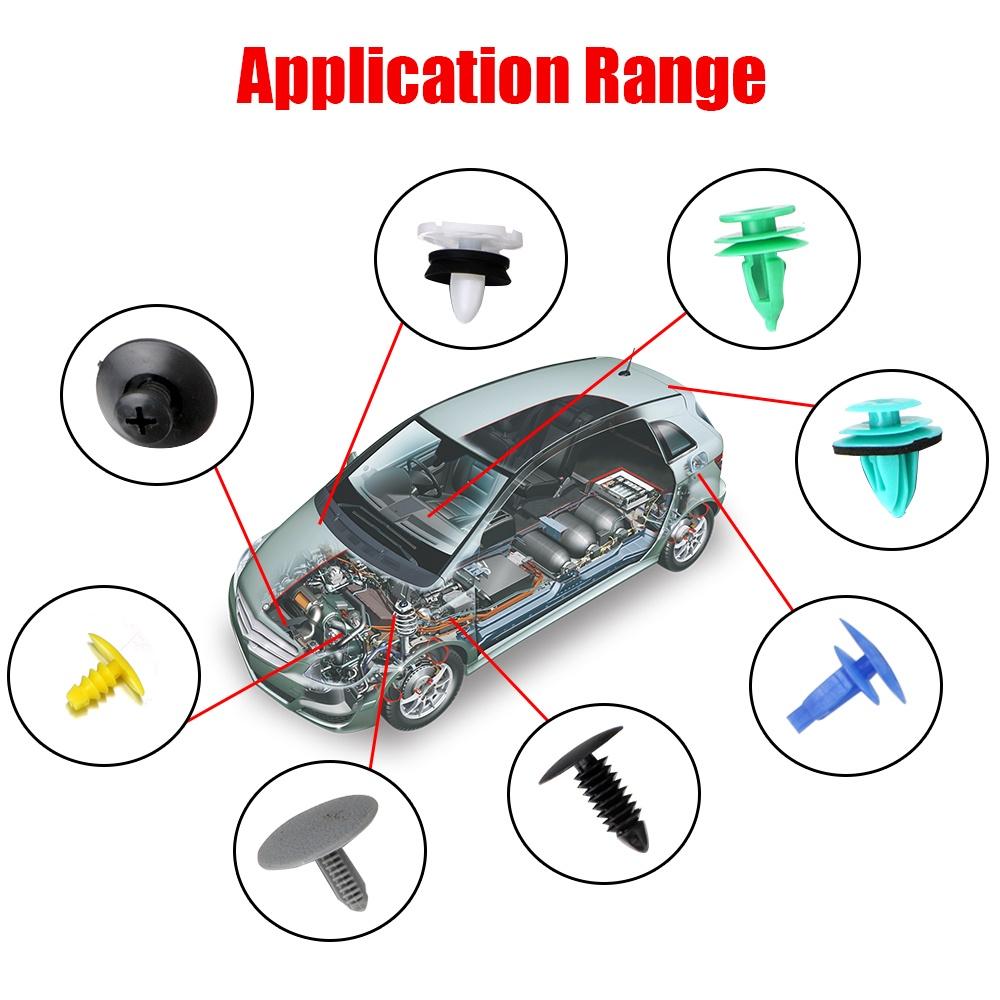 Bộ 620 Đinh Tán Bằng Nhựa Cho Xe Hơi Tiện Dụng