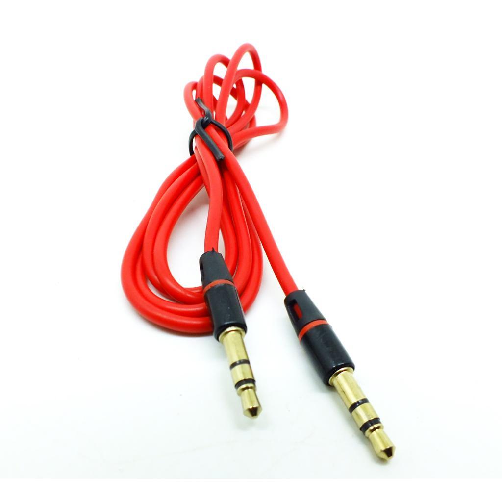 3.5mm Male To Male Stereo Auxiliary Aux Cable Red