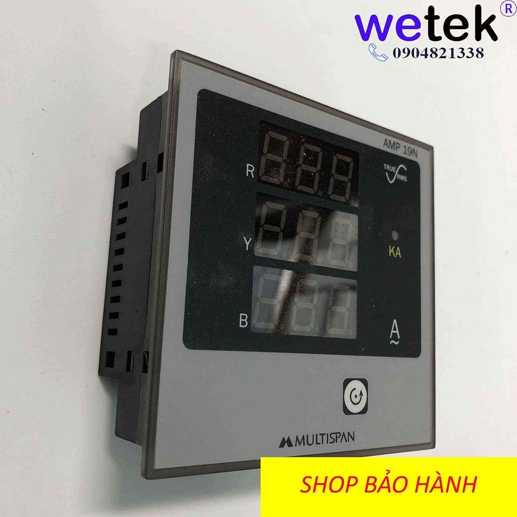 Mutltispan AMP-19N, Đồng hồ đo Dòng 3 pha, hiển thị LED đồng thời, gắn mặt cánh tủ, cấp chính xác 0.5
