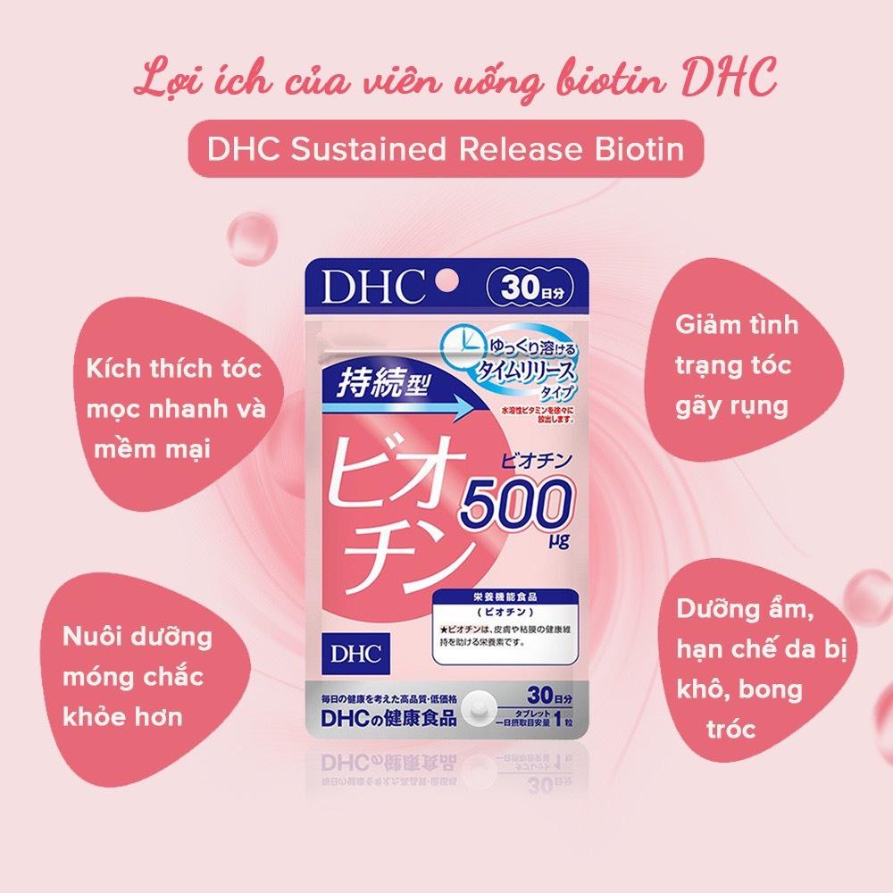 Viên Uống Hỗ Trợ Làm Đẹp Tóc Và Móng DHC Biotin Gói 30 Ngày