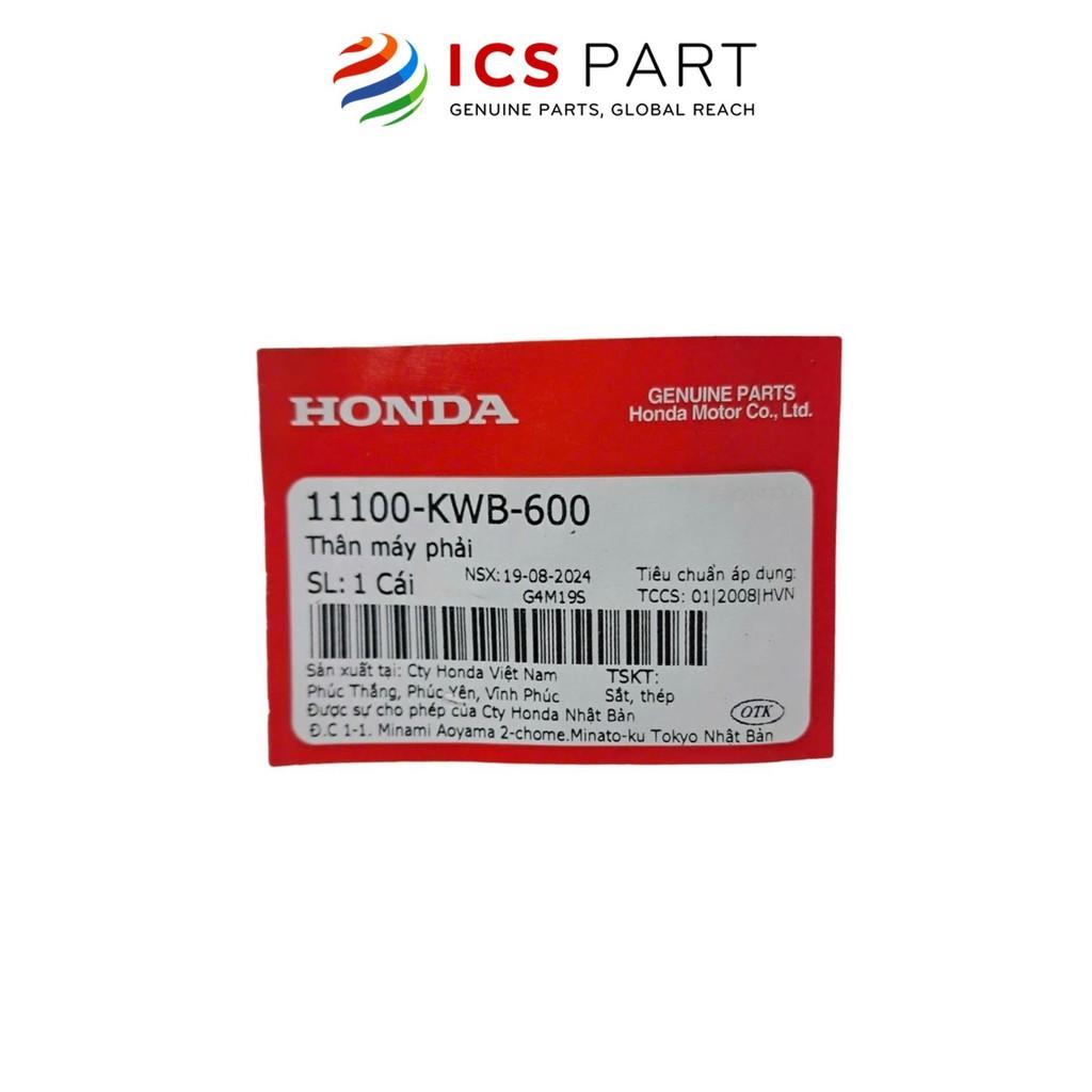 Vách Máy (Thân Máy) Phải HONDA Wave 110 Gót Yếm 1 Mảnh Vách Mỏng (11100KWB600)