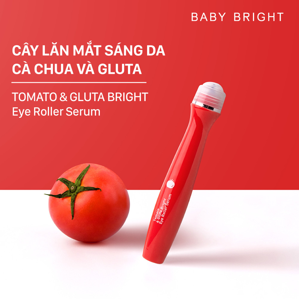 Cây Lăn Mắt Dưỡng Sáng Da Tomato &amp; Gluta Baby Bright Eye Roller Serum 15ml