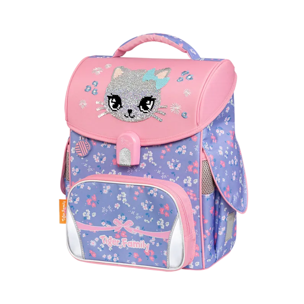 Cặp Chống Gù Jolly Schoolbag Pro 2 - Lovely Kitty Cat - Sequins - Tiger Family TGJL-065A