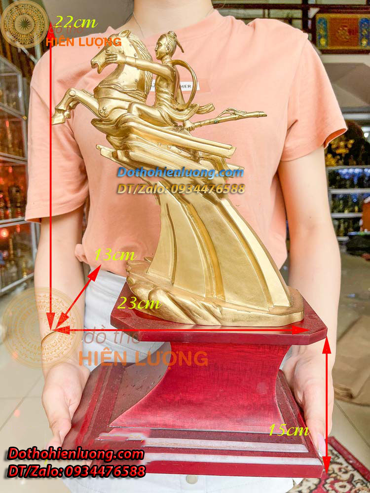 Tượng Thánh Gióng Bằng Đồng Thau Nguyên Chất Cao 38cm - Đồ Thờ Hiên Lượng
