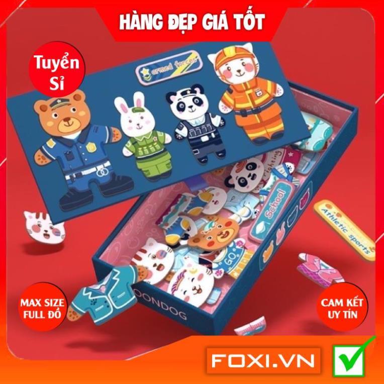 Đồ chơi ghép hình nam châm Foxi thay trang phục nhà gấu moondog nhiều Chủ đề chuyên nghiệp