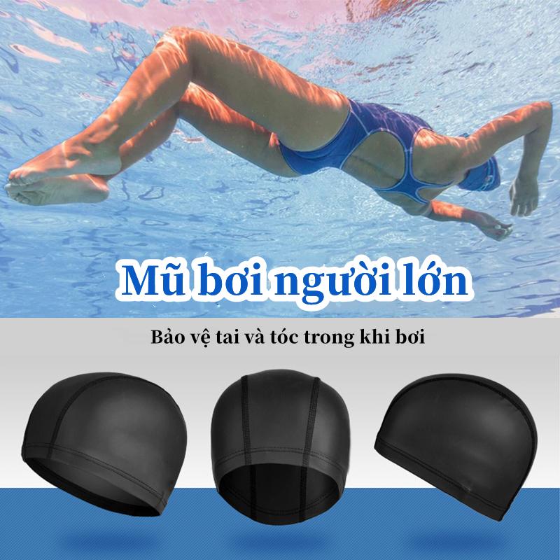 Nón Mũ Bơi Người Lớn,Mũ bơi người lớn nam,nữ,Mũ Bơi Bằng Vải Spandex,Không thấm nước,Chất liệu silicone cao cấp