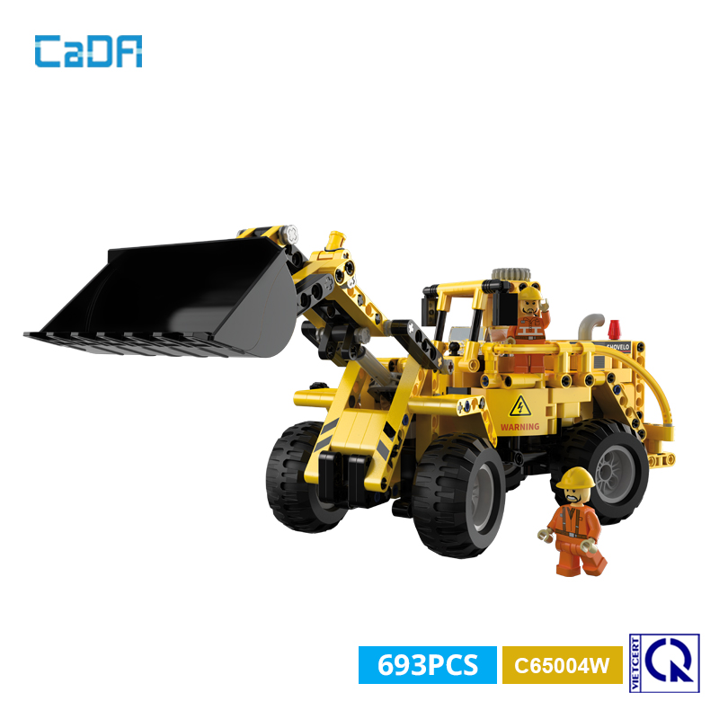 Đồ chơi lắp ráp, xếp hình mô hình tĩnh Máy xúc Excavator - CADA C65003W