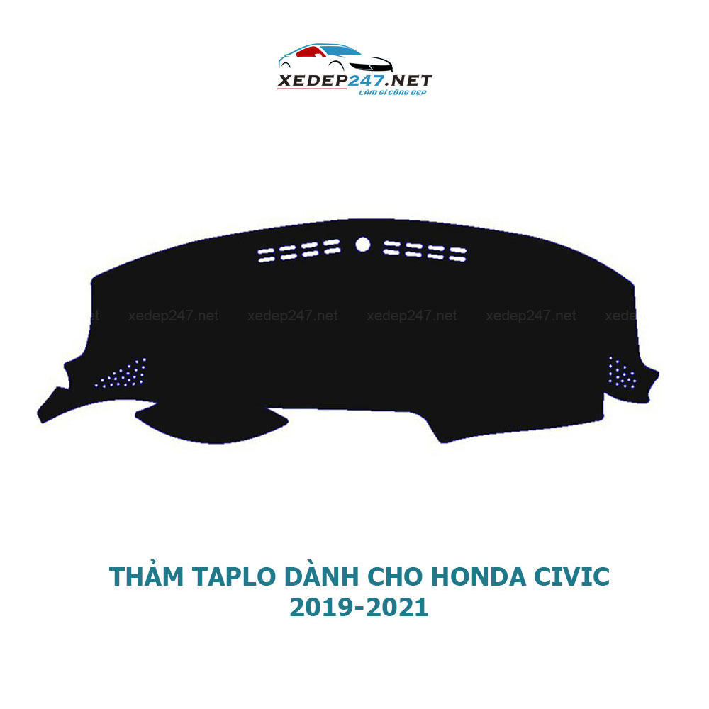 Thảm Taplo dành cho xe Honda Civic 2006 đến 2020 chất liệu Nhung, da Carbon, da vân gỗ