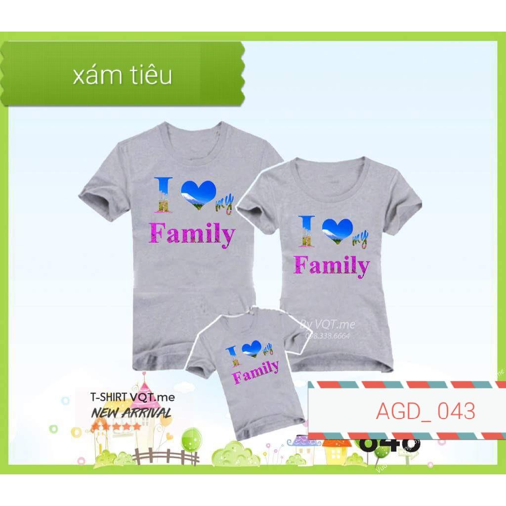 Áo gia đình in chữ gia đình - MÃ AGD 043