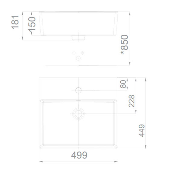 Chậu Rửa Đặt Bàn American Square WP-F613