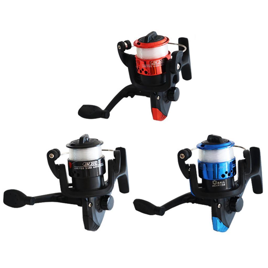 2xTelescopic Fishing Pole Reel Children Reel Youth Tackle Box Black
