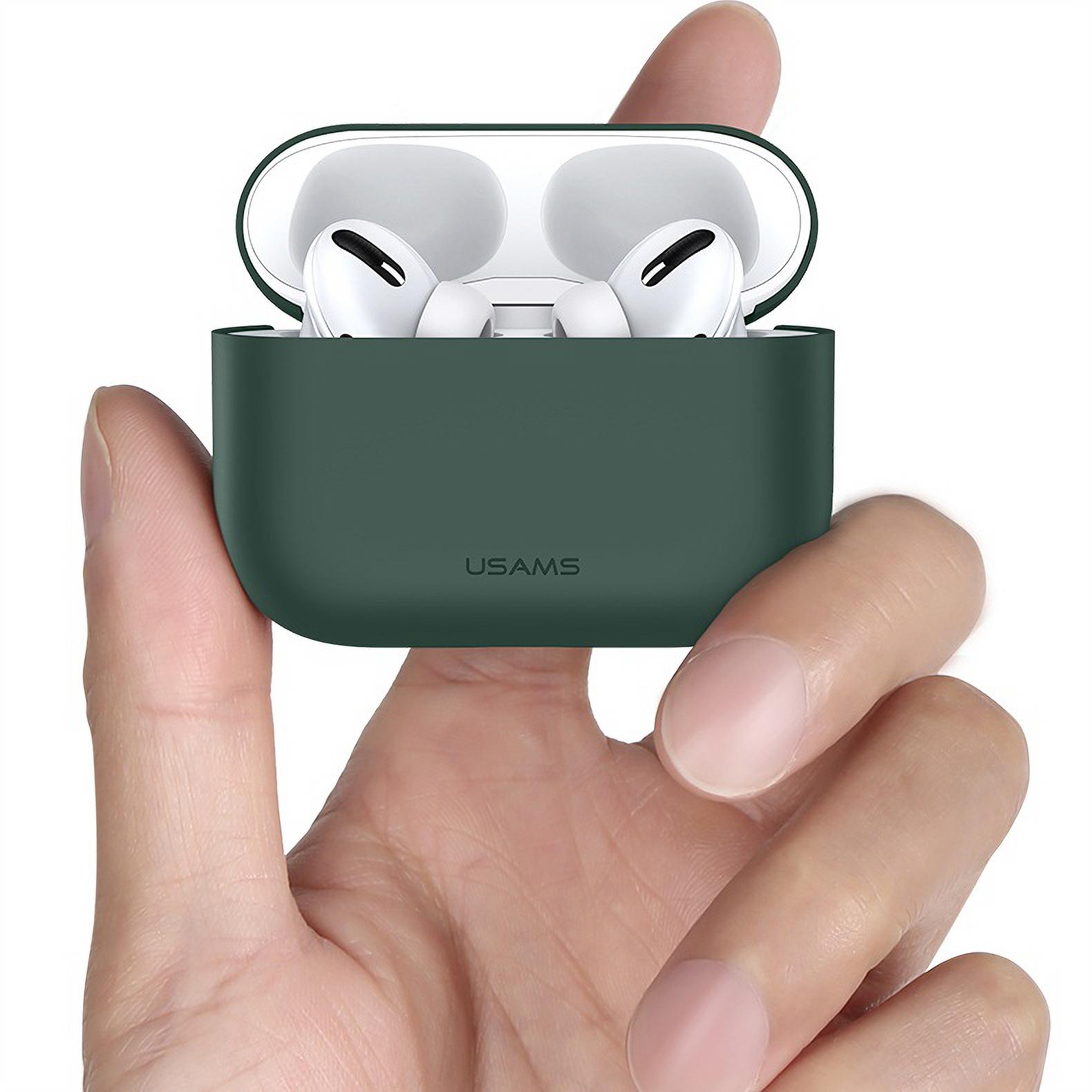 Bao case chống sốc silicon cho tai nghe Apple Airpods Pro hiệu Usams BH569 (siêu mỏng 2mm, chống vân tay, chống bám bẩn, chống va đập, vật liệu cao cấp) - hàng nhập khẩu