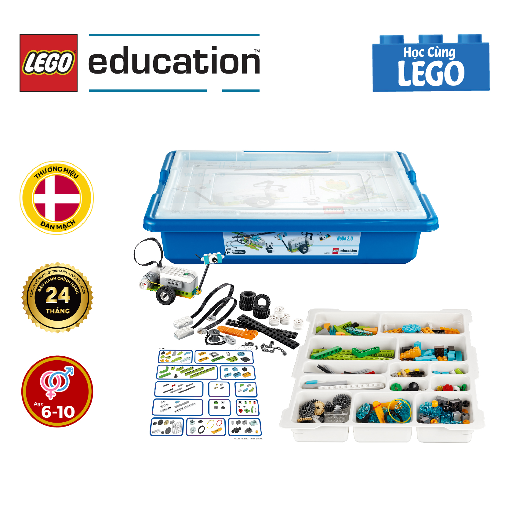 Bộ Lập Trình Robot Wedo MILO LEGO EDUCATION - 45300 (280 Chi Tiết)