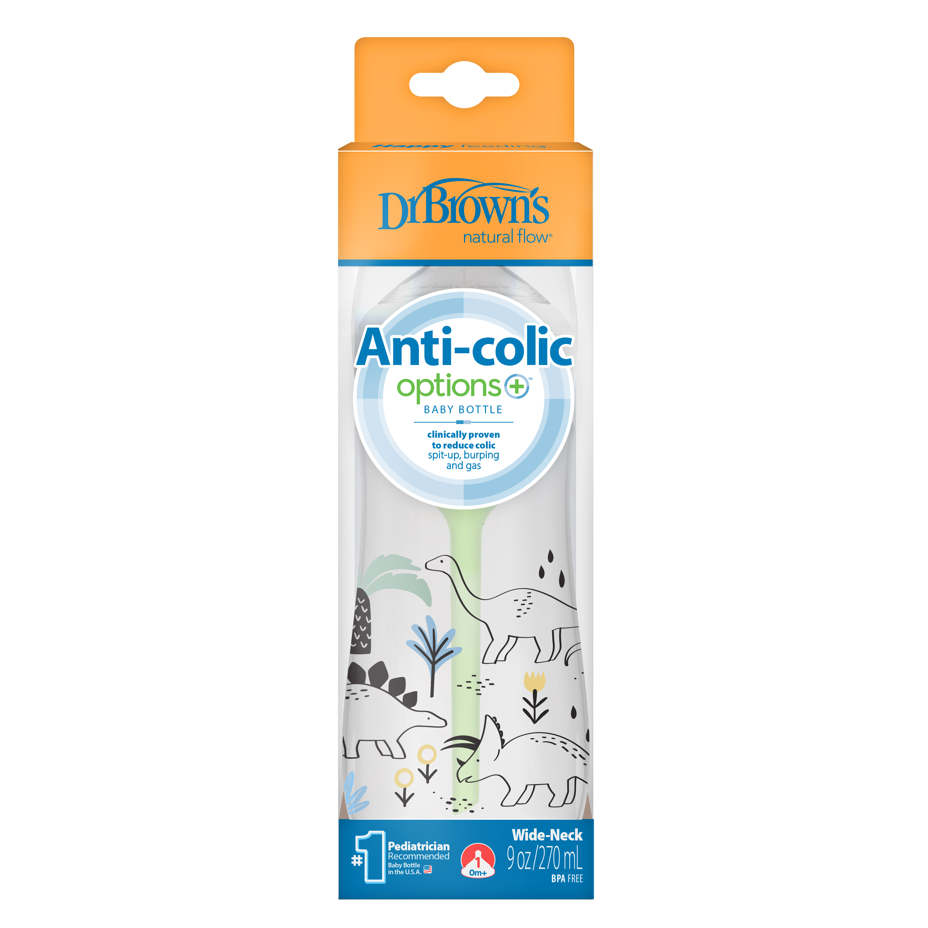 Bình sữa Dr.Brown's Options Plus cổ rộng 270ml