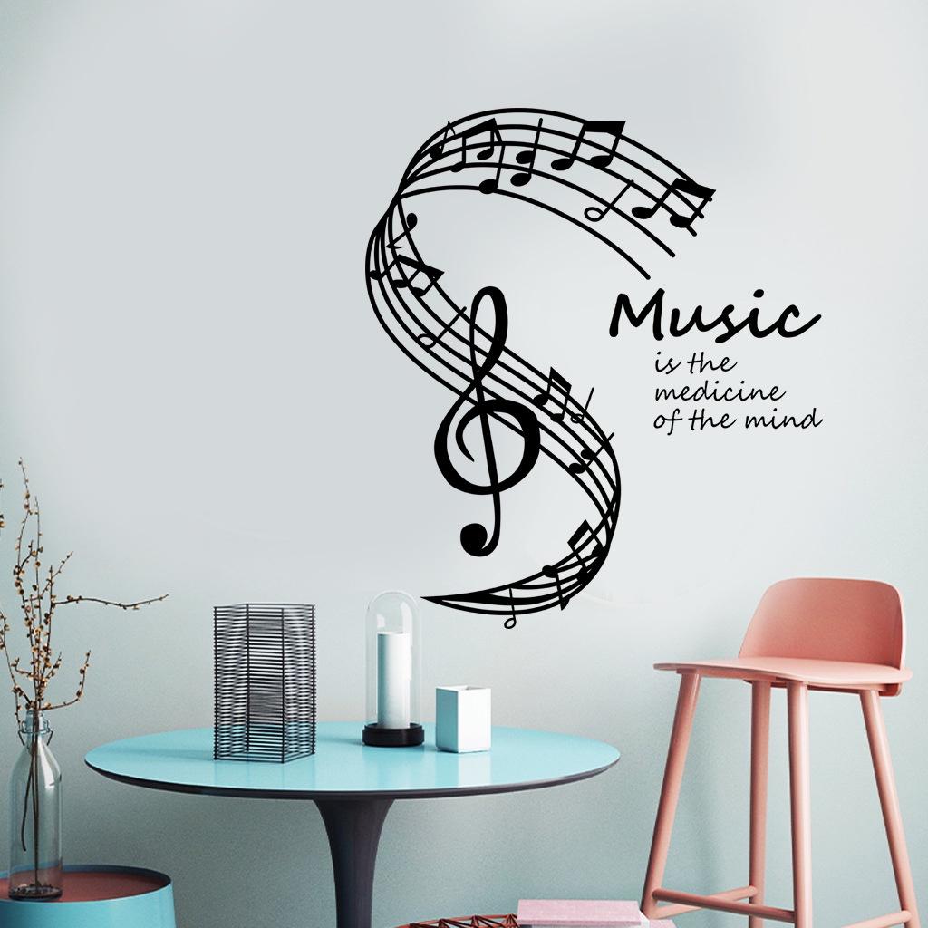 Decal dán tường Âm nhạc mẫu số 14 AmyShop - Music is the medicine of the mind