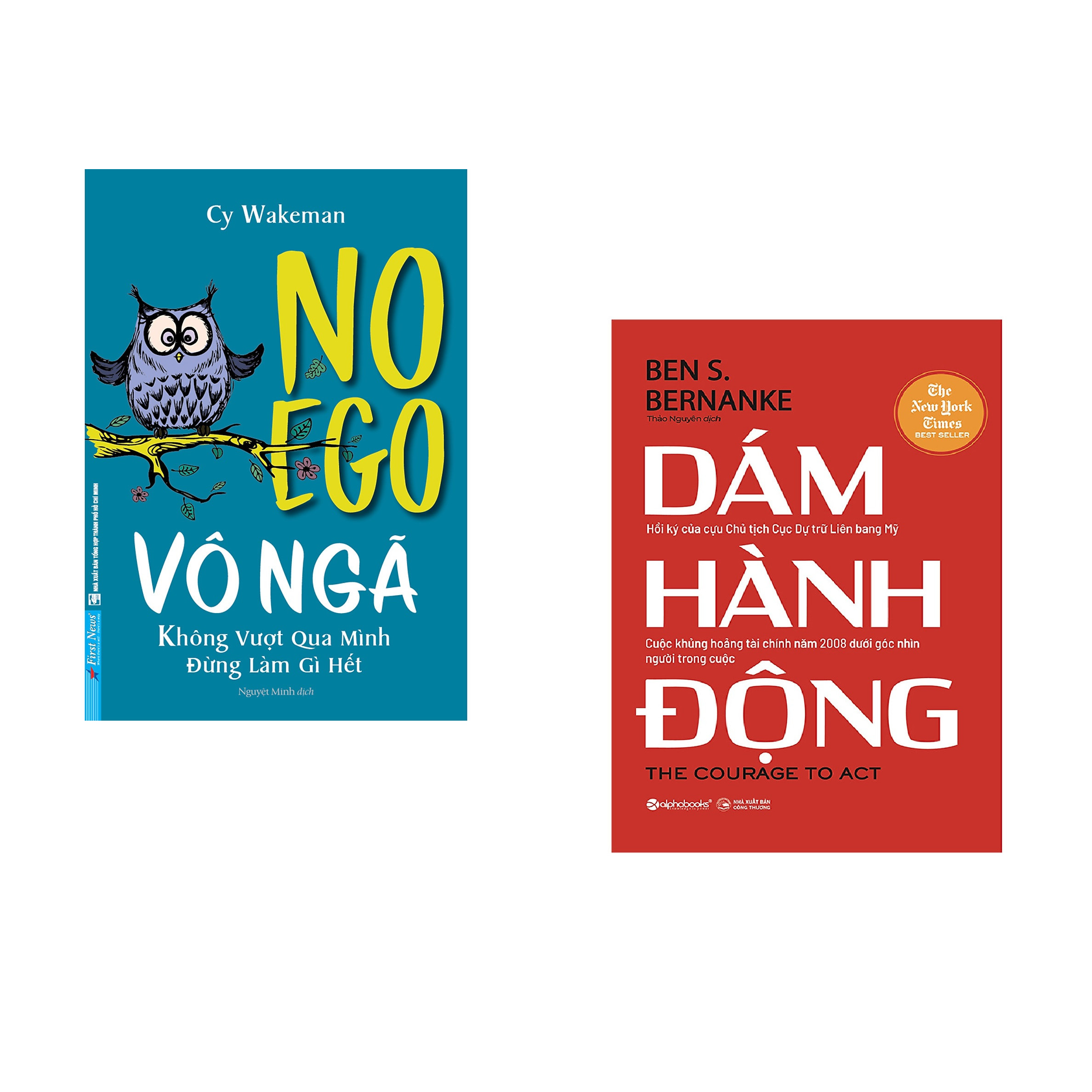 Combo 2 cuốn sách: VÔ NGÃ - không vượt qua mình đừng làm gì hết + Dám hành động