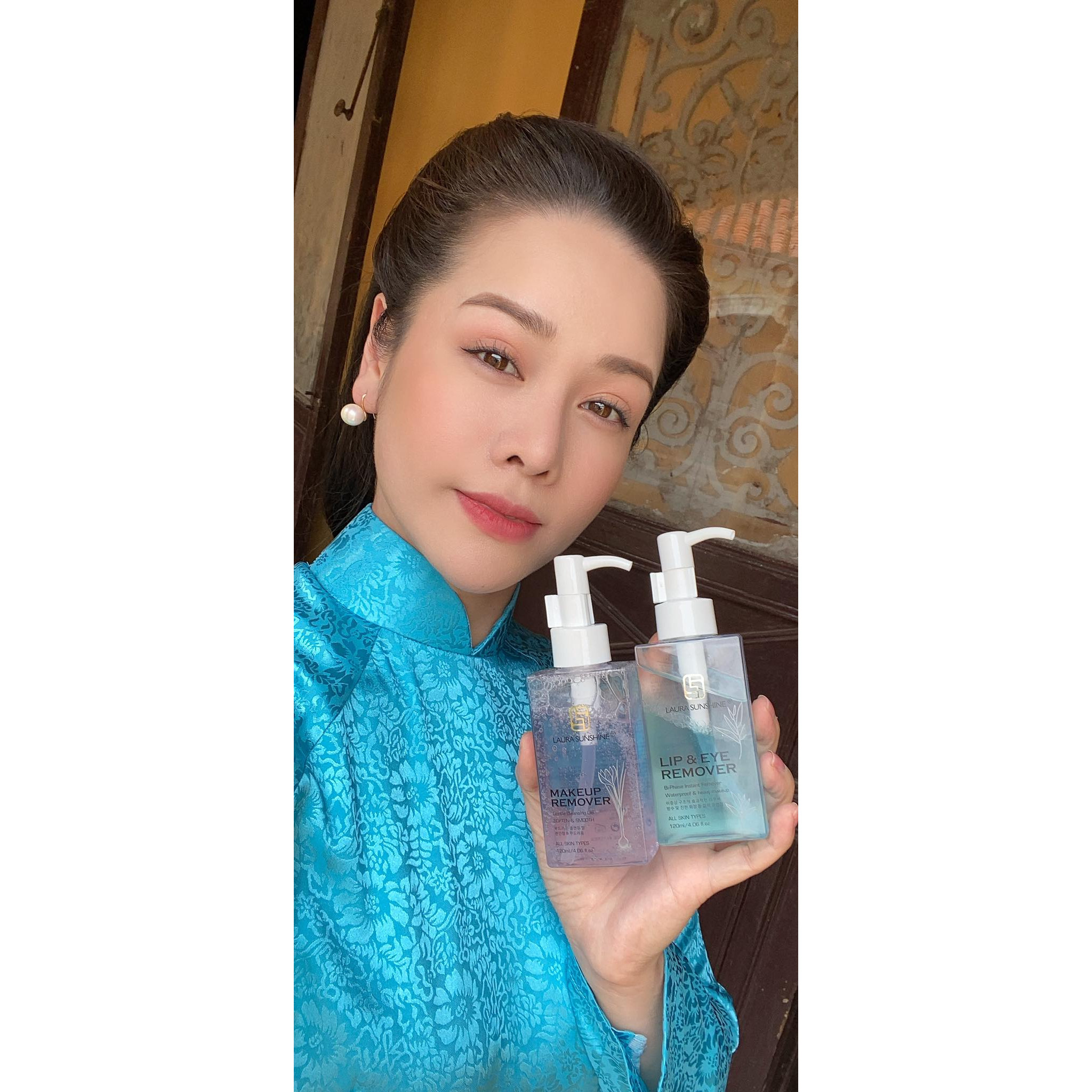 Tẩy trang mắt môi Lip &amp; Eye Remover mỹ phẩm Laura Sunshine