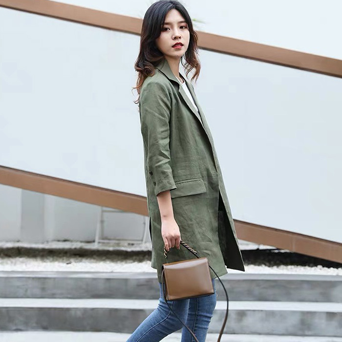 Áo vest blaze nữ dáng dài 2 túi nắp trẻ trung LAHstore, thời trang phong cách trẻ