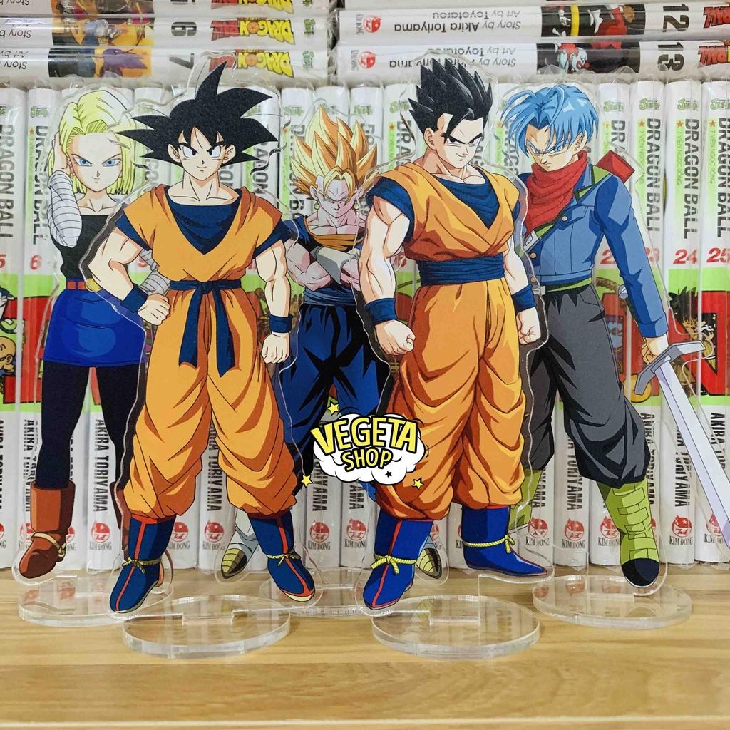 Mô Hình Tượng Standee Acrylic Mica 2 mặt - Dragon Ball Buu Frieza Cell Cụ rùa Rồng thần Goku SSJ3 Beerus Broly Gogeta